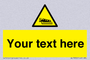 Custom warning grounding narrow boat on lock cill